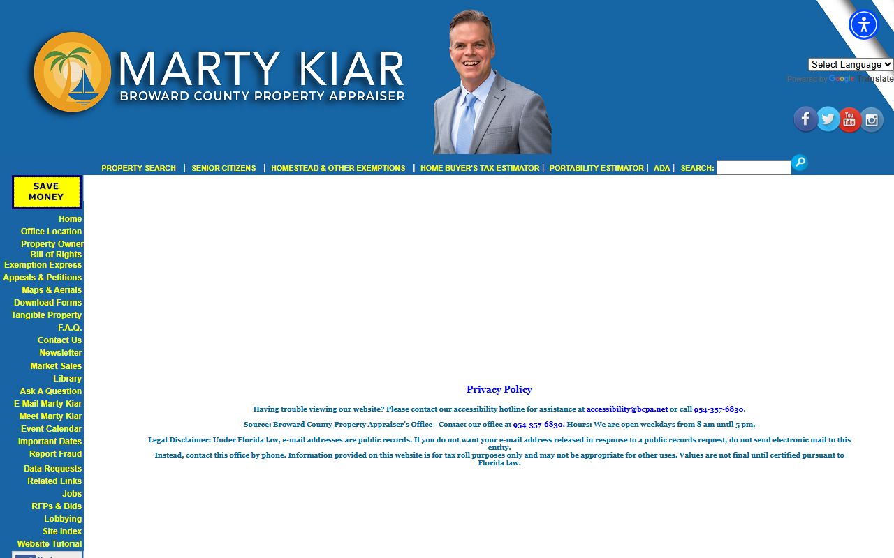 Broward County tangible personal property e-file portal