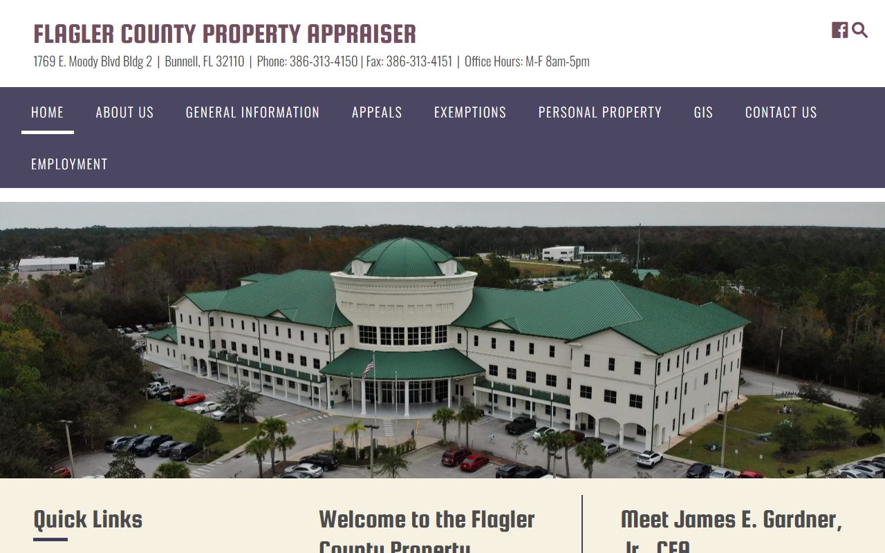 Flagler County Property Appraiser website at flaglerpa.com