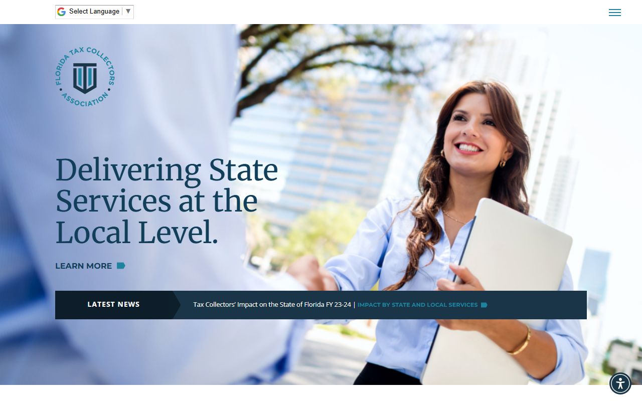 Florida Tax Collectors Association website with links to all 67 county tax collector payment portals