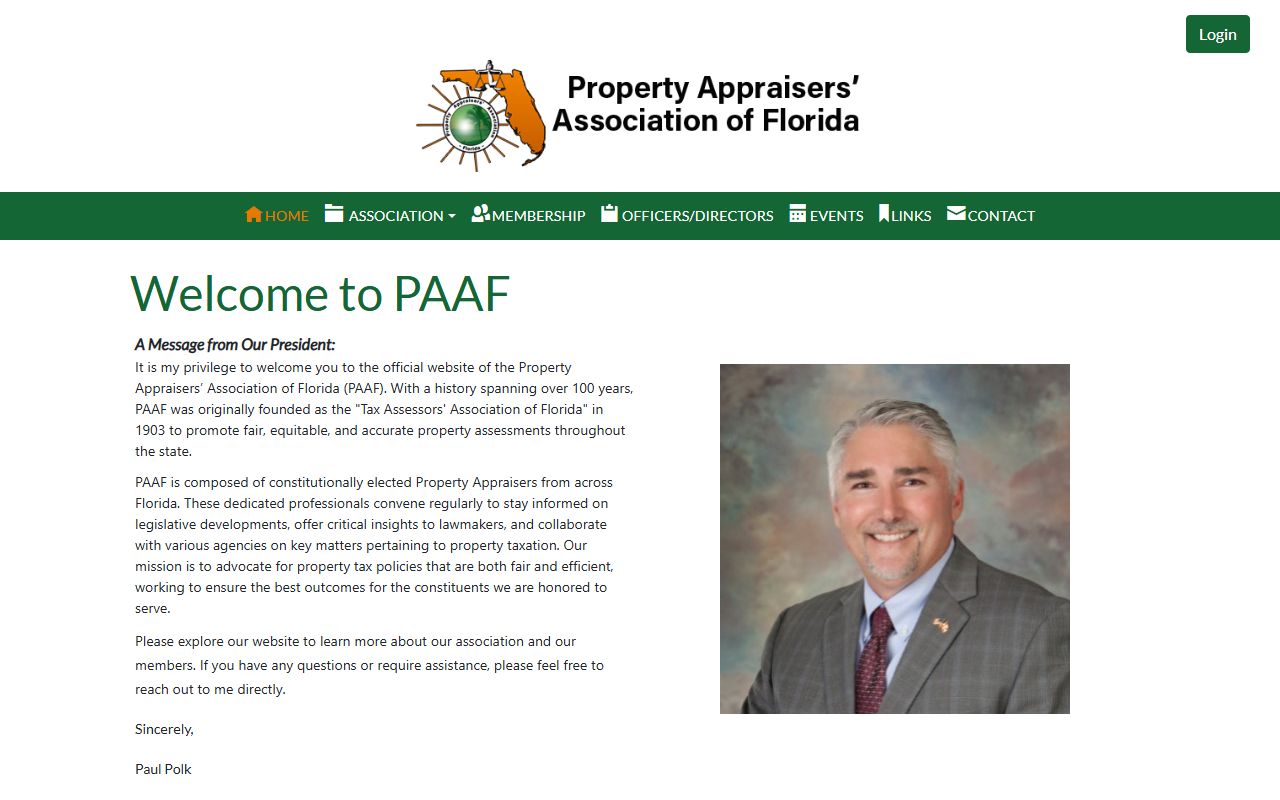 Property Appraisers Association of Florida website with resources for property owners and appraisers